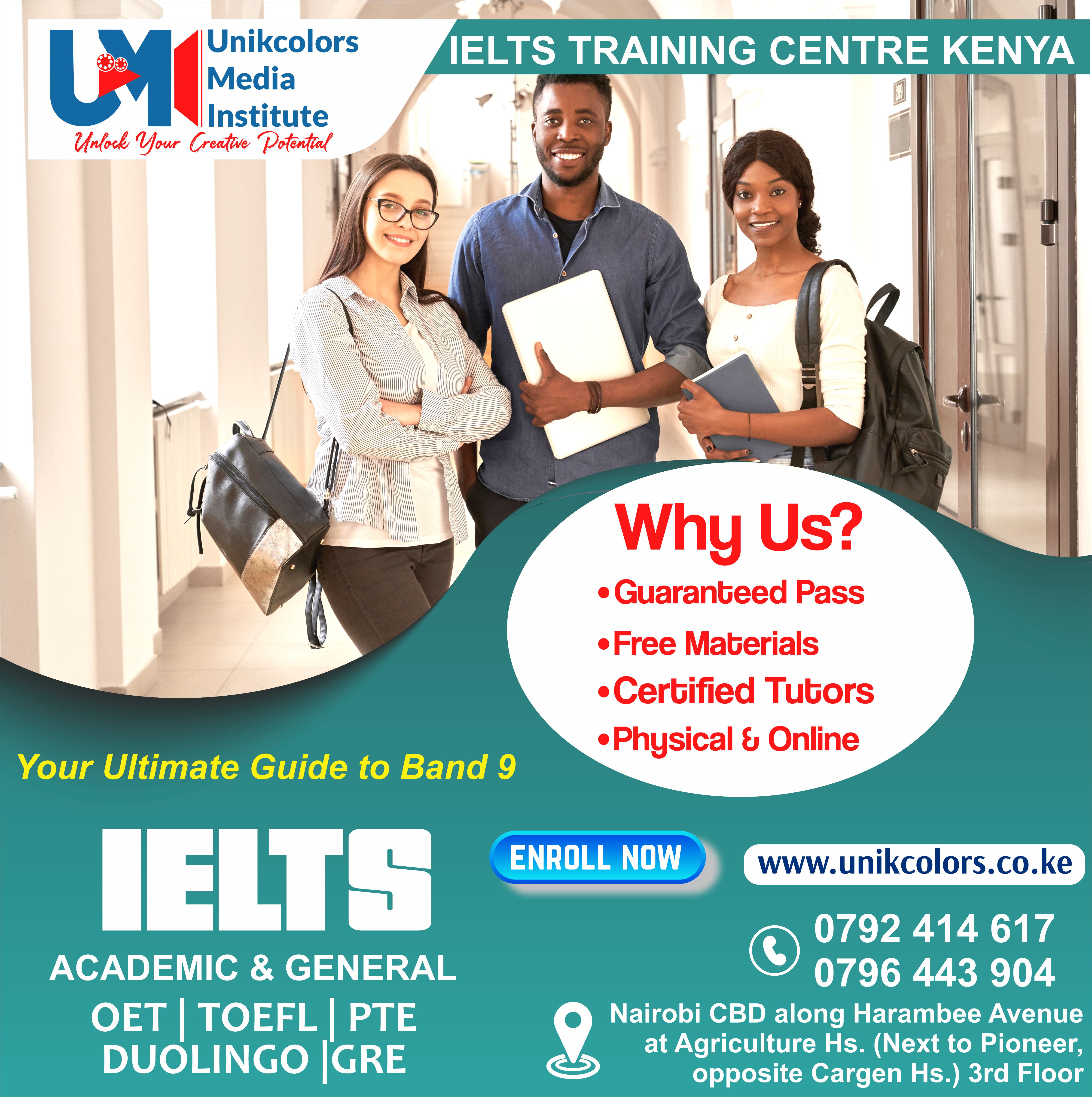 IELTS TRAINING CENTRE KENYA - IELTS PREPARATION | OET | TOEFL | PTE | GRE | DUOLINGO
